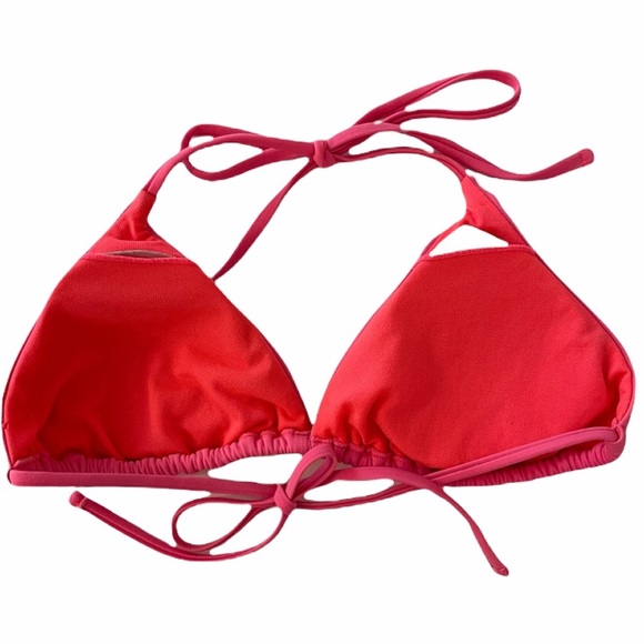 Pink Sequin Triangle Bikini Swim Top - Picture 10 of 15